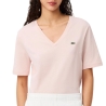 T-Shirt Rose Femme Lacoste Relaxed