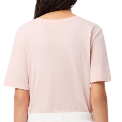 T-Shirt Rose Femme Lacoste Relaxed