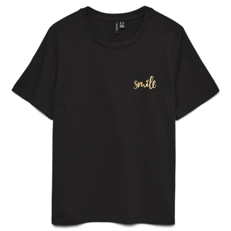 T-shirt Noir Femme Vero Moda Folina