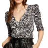 T-shirt Manche Longue Noir/Blanc Femme Morgan TLOLI