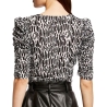 T-shirt Manche Longue Noir/Blanc Femme Morgan TLOLI