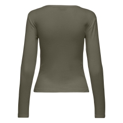 T-Shirt Manches Longues Kaki Femme JDY Vaya