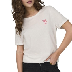 T-Shirt Blanc Femme Only Gitte
