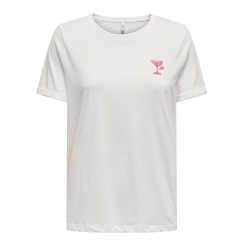 T-Shirt Blanc Femme Only Gitte