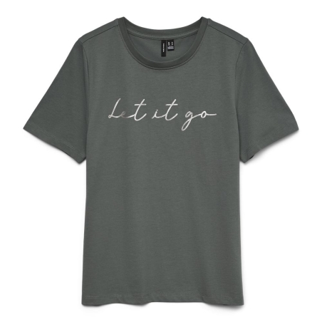 T-shirt Vert Femme Vero Moda Folina