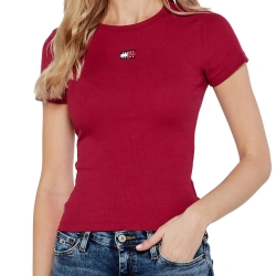 T-Shirt Rose Foncé Femme Tommy Hilfiger Badge