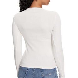 T-Shirt Manches Longues Blanc Femme Tommy Hilfiger Essentials