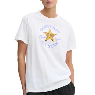 T-shirt Blanc Femme Converse Florals