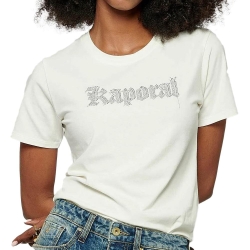 T-shirt Blanc/Argent Femme Kaporal Off White
