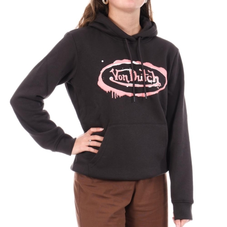 Sweat à Capuche Noir Femme Schott SIM