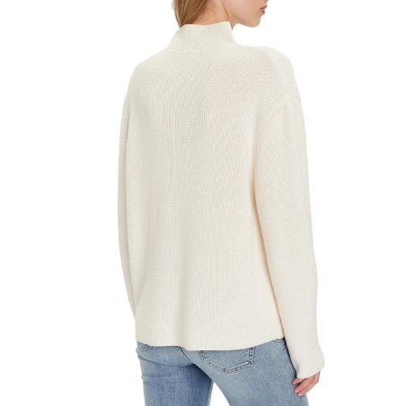 Pull Blanc Femme Tommy Hilfiger Tjw Mockneck Badge S