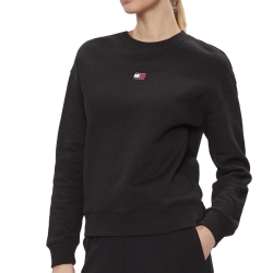 Sweat Noir Femme Tommy Hilfiger Badge Crew