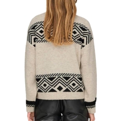 Pull Beige/Noir Femme Only Victoria