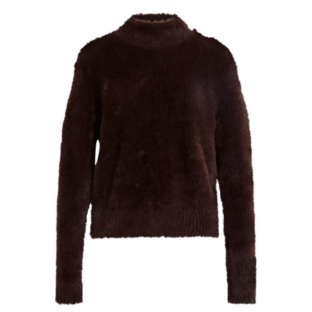 Pull Marron Femme Morgan Duveteuse