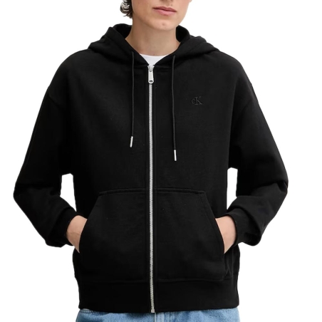 Sweat Zippé Noir Femme Calvin Klein Jeans Archive