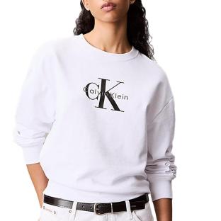 Sweat Blanc Femme Calvin Klein Jeans LV047B234G