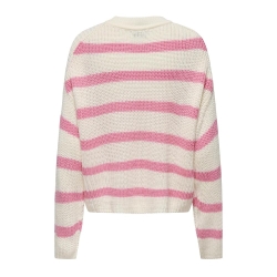 Pull Ecru/Rose Femme JDY Stripe Pullover