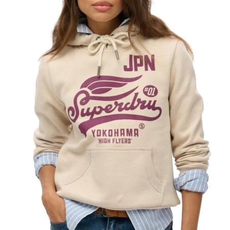 Sweat Beige Femme Superdry High Flyers Hood