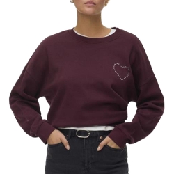 Sweat Bordeaux Femme Vero Moda Vmlotte Trina