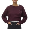 Sweat Bordeaux Femme Vero Moda Vmlotte Trina