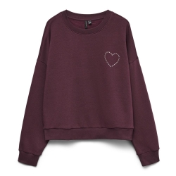 Sweat Bordeaux Femme Vero Moda Vmlotte Trina