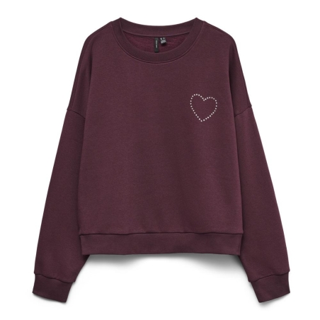 Sweat Bordeaux Femme Vero Moda Vmlotte Trina