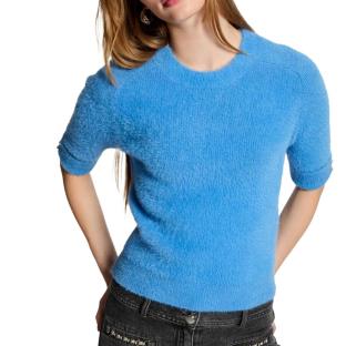 Pull Manches Courtes Bleu Femme Morgan MTOM
