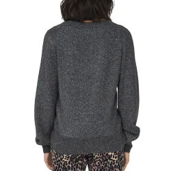 Pulls Gris Femme JDY Jdyrue Glitter L/s Boat Pullove Knt Noos 15330648-DGM