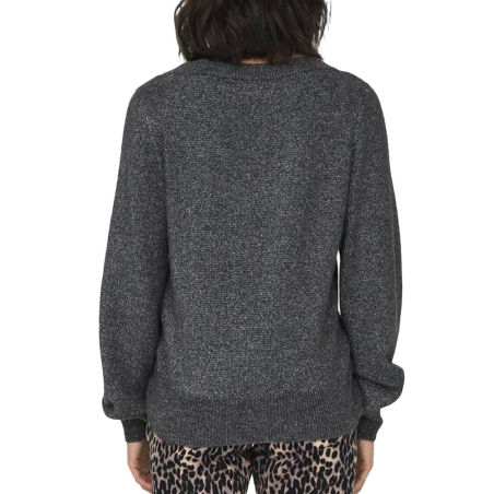 Pulls Gris Femme JDY Jdyrue Glitter L/s Boat Pullove Knt Noos 15330648-DGM