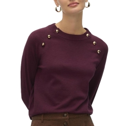Pull Prune Femme Vero Moda Happy Button