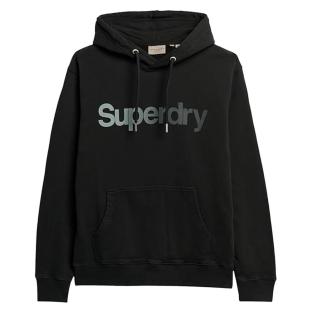 Sweat à Capuche Noir Femme Superdry Tonal Core