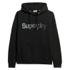 Sweat à Capuche Noir Femme Superdry Tonal Core
