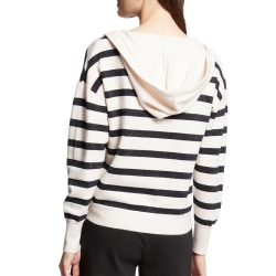 Pull Écru/Marine Femme Morgan Ballo
