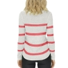 Pull à Rayures Ecru/Corail Femme Only Geena Xo