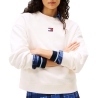Sweat Blanc Femme Tommy Hilfiger Badge Crew