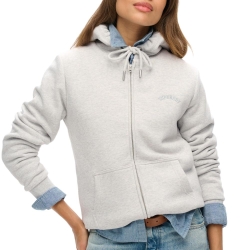 Sweat Zippé Gris Femme Superdry Borg