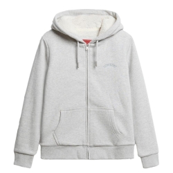 Sweat Zippé Gris Femme Superdry Borg
