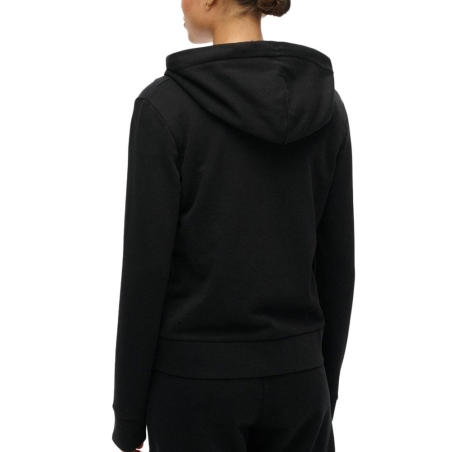 Sweat Zippée Noir Femme Superdry Plain Zip Hood