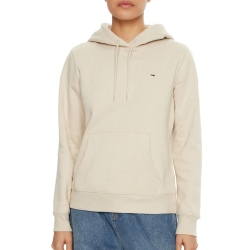 Sweat à Capuche Écru Femme Tommy Hilfiger Flag