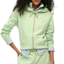 Sweat Zippé Vert Clair Femme Superdry Essential