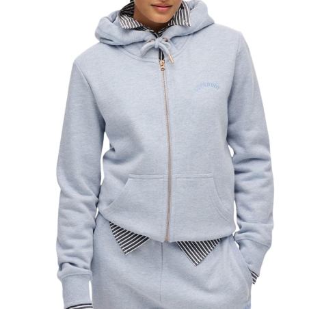 Sweat Zippé Gris Femme Superdry Essential