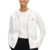 Sweat Blanc Femme Superdry Plain Zip Hood