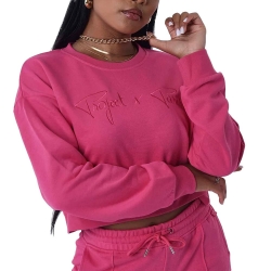 Sweat Rose Fushia Femme Project X Paris F212103