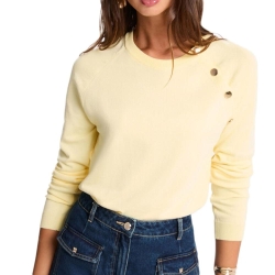 Pull Jaune Femme Morgan Boutons