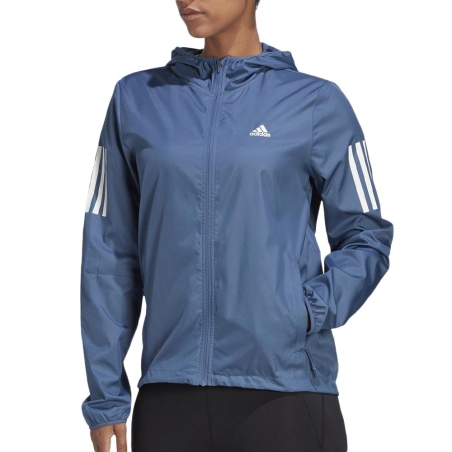 Veste Bleu Femme Adidas Windbreaker