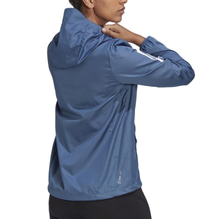 Veste Bleu Femme Adidas Windbreaker