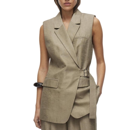 Veste Sans manche Marron Femme Vila Roujuliet Waistcoat