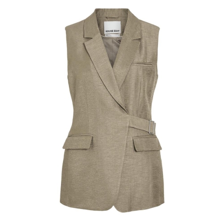 Veste Sans manche Marron Femme Vila Roujuliet Waistcoat