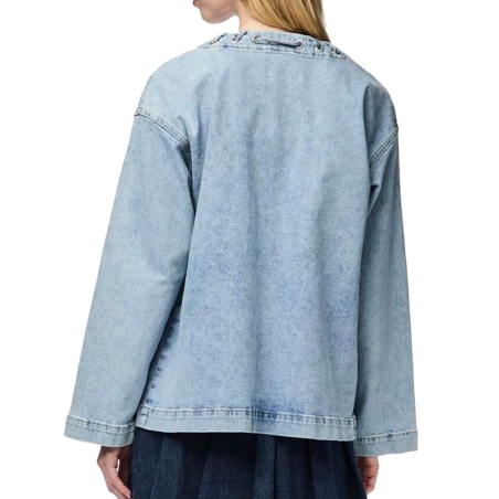 Veste en Jean Bleu Femme Pieces Fenda