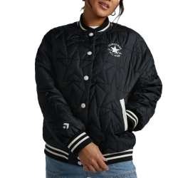 Blouson Noir Femme Converse Padded